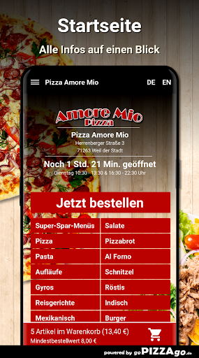 Pizza Amore Mio Weil der Stadt Screen 2