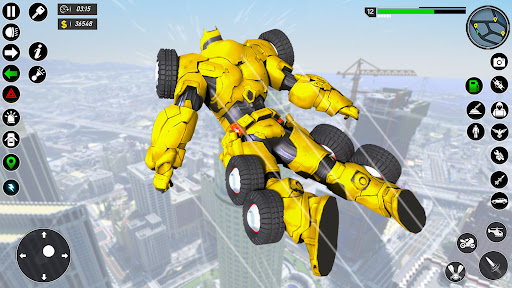 Android application Flying Robot Car Transform screenshort