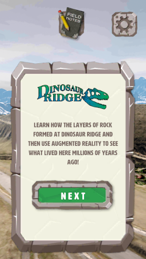 Android application Dinosaur Ridge AR screenshort