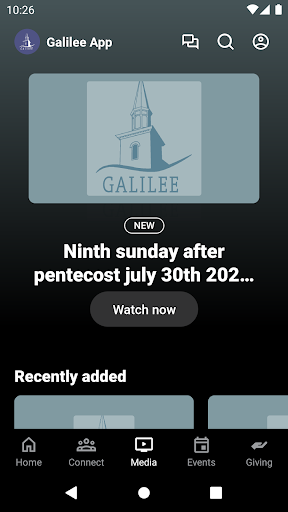 Galilee Church App Screen 3