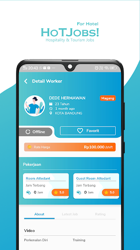 Hotjobs Hotel App Screen 2