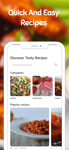 Android application Quick and Easy Recipes screenshort