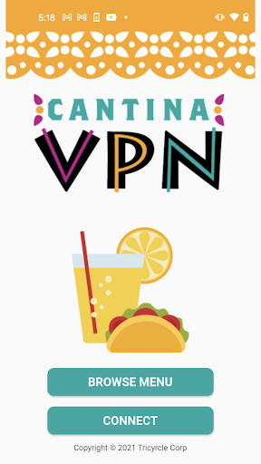 Android application Cantina VPN screenshort
