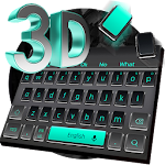 Cover Image of Download 3D Black Keyboard Theme 10001011 APK