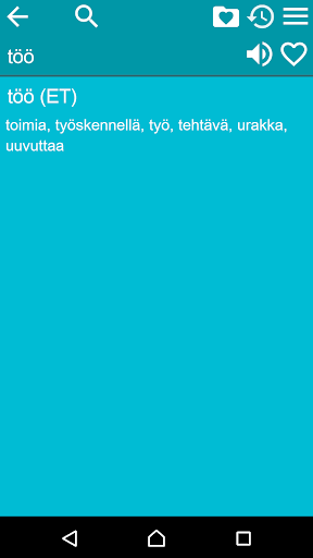 Estonian Finnish Dictionary Screen 3