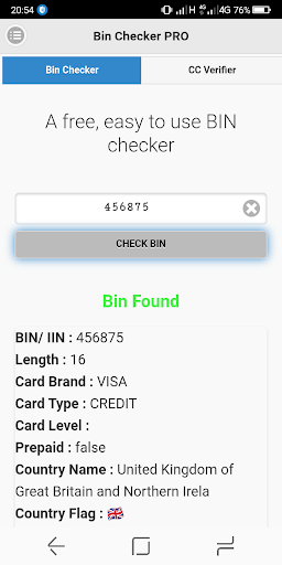 Bin Checker PRO - BIN Card Checker  Verifier