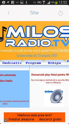 Radio Milos Screen 2