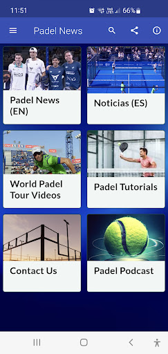 Android application Padel Universe screenshort