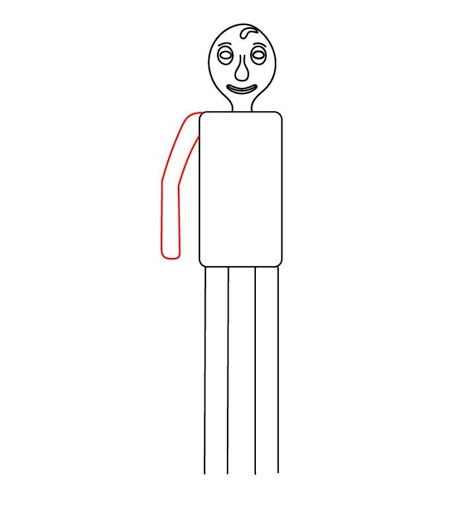 How to draw baldi step by step