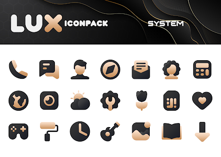 LuX Gold Icon Pack APK (Исправленный/Полный) 3