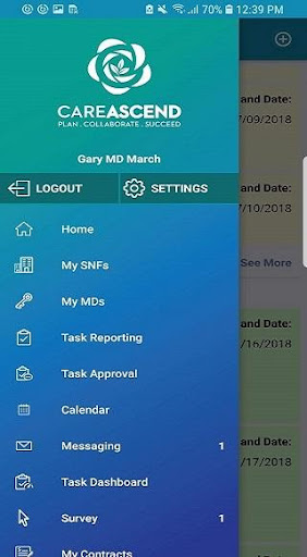 Android application CareAscend screenshort