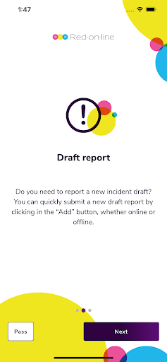 Android application Redonline Incident Management screenshort