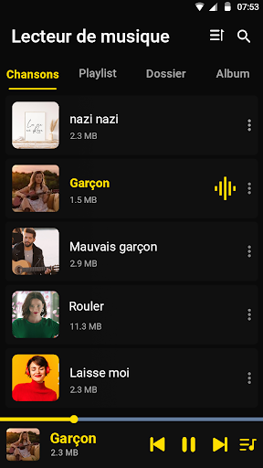 Aperçu de l'application