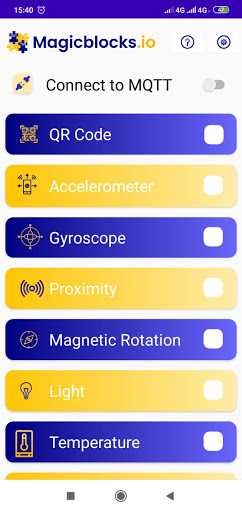 Android application Magicblocks.io - IoT | MQTT screenshort