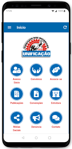 Android application SINDICATO DOS MECÂNICOS screenshort