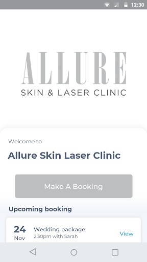 Android application Allure Skin Laser Clinic screenshort