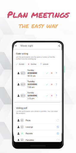 Android application Appointa | Scheduling & Voting screenshort