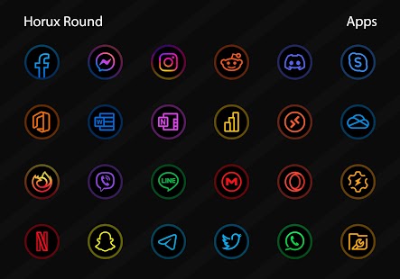 Horux - Icon Pack (Round) Screenshot