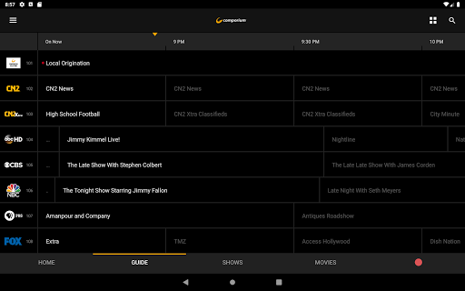 Screenshot of Comporium Stream TV