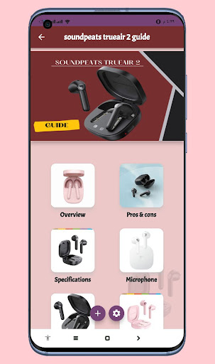 Android application soundpeats trueair 2 guide screenshort