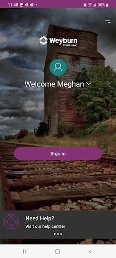 Android application Weyburn CU Mobile Banking screenshort