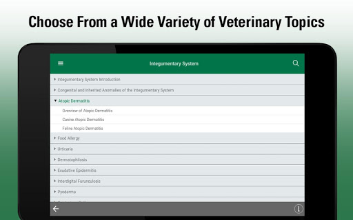 Screenshot of MSD Vet Manual