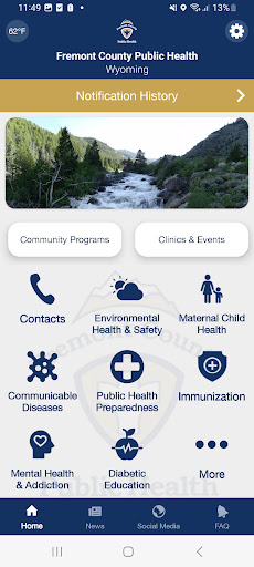 Android application Fremont Co Public Health, WYO screenshort