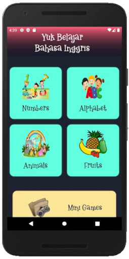 Android application Kiddie - Belajar Bhs Inggris screenshort