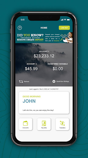 Android application Integris Credit Union Mobile screenshort