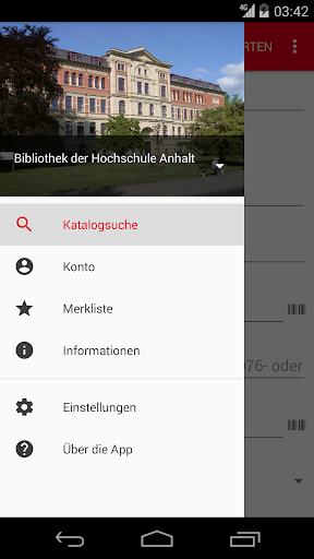 Android application Bibliothek Hochschule Anhalt screenshort