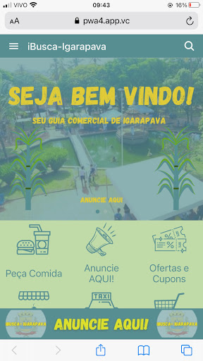 Android application iBusca Igarapava screenshort