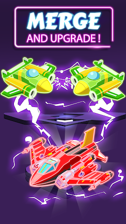 Game screenshot Merge Planes Neon Game Idle hack