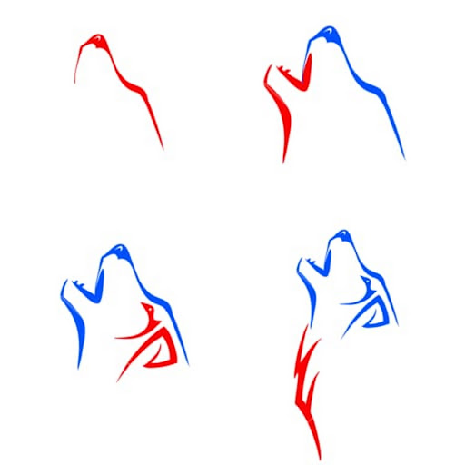 How to draw wolves