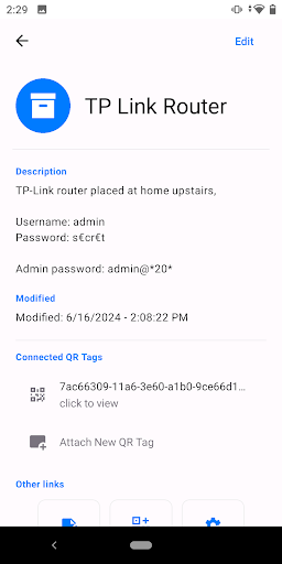 MyTags Screen 2