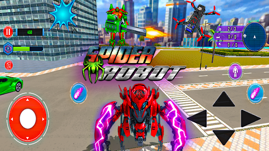 Spider Robot: Transform Car 3d
