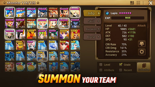 Summoners War v5.0.3 Apk Mod (Instant Win/Damage/HP) Data For Android poster-2