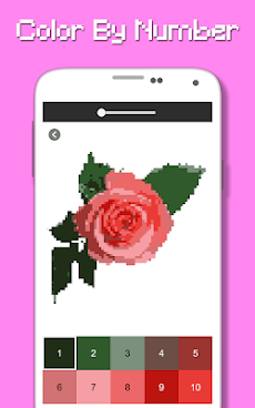 Rose Flower Coloring By Numberのおすすめ画像5