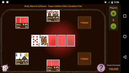 Holdem Odds Calculator Screen 2