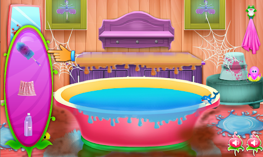 fast cleaning home room game Screen 2