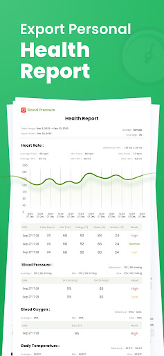 Blood Pressure - Heart Rate screenshot