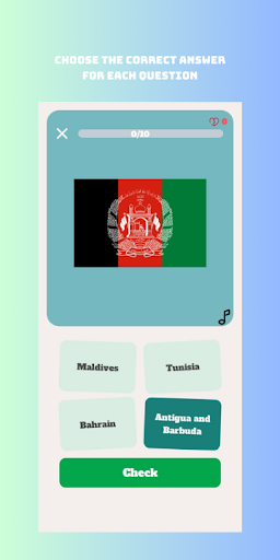 World Flags Quiz Screen 3