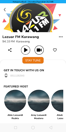 Android application Lazuar 94.1 FM - Karawang screenshort