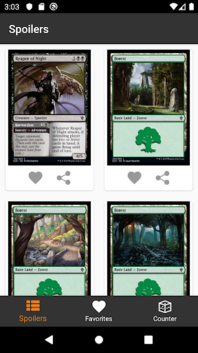 Android application MTG Spoilers screenshort