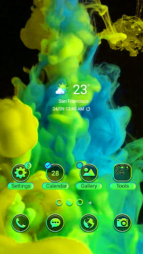 Android application Yellow Green Ink - Wallpaper screenshort