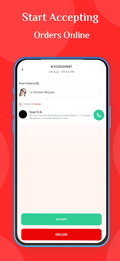 Android application HUNGRS: Restaurant Partner screenshort