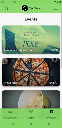 The ChurchFlare App Screen 3