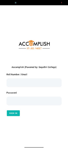 Android application Accomplish (IIT-JEE / NEET) screenshort
