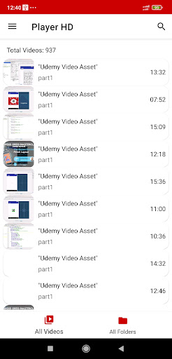 Android application Player HD - All Format screenshort