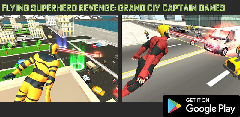 Flying Superhero Revenge: Grand City Captain Games
