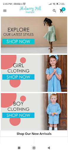 Android application Mulberry Hill Boutique screenshort